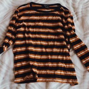 striped forever 21 shirt - m